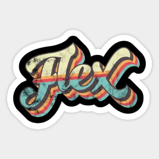Flex 70's Retro Sticker